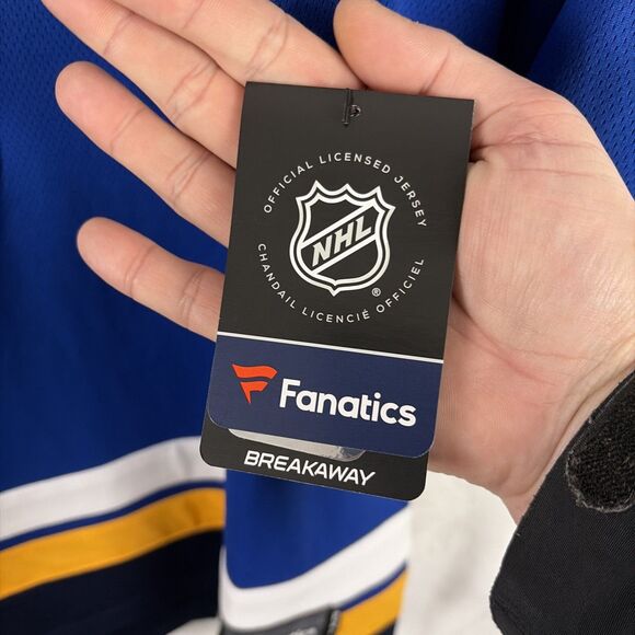 St Louis Blues Fanatics Breakaway Home Jersey Blue Size XL NWT - Picture 4 of 7